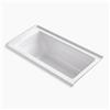 KOHLER 60-in x 30-in Alcove Bath with Bask Heated Surface, Tile Flange and Drain
