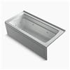 KOHLER 66-in x 32-in Integral Apron Whirlpool with Tile Flange and Drain