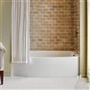 KOHLER 60-in x 38-in Curved Alcove Bath with Integral Tile Flange