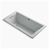KOHLER 60-in x 30-in Drop-in Bath with Bask Heated Surface and End Drain