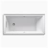 KOHLER 60-in x 30-in Alcove Whirlpool + BubbleMassage Air Bath with Integral Flange