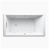 KOHLER 66-in x 36-in Drop-in BubbleMassage Air Bath with Bask Heated Suface, Chromatherapy and Reversible Drain