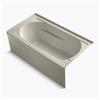 KOHLER 60-in L x 32-in W Alcove VibrAcoustic Bath with Bask Heated Surface and Tile Flange