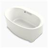 KOHLER 60-in x 36-in Oval Freestanding BubbleMassage Air bath with Bask Heated Surface