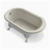 KOHLER Historic 66-in x 36-in Freestanding Oval Bath with Reversible Drain and Safeguard Finish