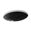 KOHLER Caxton 19.25-in Black China Fire Clay Under Counter Sink