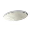 KOHLER Linia 19.25-in Biscuit China Fire Clay Under Counter with Glazed Underside Sink