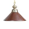 RAM Game Room Products Brown Leather Shaded Large Pendant Light