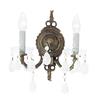 Classic Lighting Madrid Collection Roman Bronze Crystalique 2-Light Wall Sconce