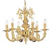 Classic Lighting Princeton 18-in Satin Bronze With Brown Patina 6-Light Chandelier
