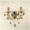Classic Lighting Rialto Traditional Renovation Brass Crystalique Golden 2-Light Wall Sconce