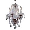 Classic Lighting Daniele Collection 11-in x 15-in English Bronze Crystalique 4-Light Upgrade Mini Chandelier