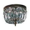 Classic Lighting Chrome Crystal Baskets Flush Mount Ceiling Light