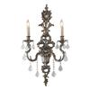 Classic Lighting Majestic 29-in x 16-in French Gold with Strass Golden Teak Crystals 2-Light Wall Sconce