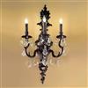 Classic Lighting Majestic 29-in x 16-in Aged Bronze with Crystalique Black Crystals 3-Light Wall Sconce