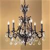 Classic Lighting Majestic Collection 25-in x 27-in Aged Bronze Swarovski Strass 6-Light Chandelier