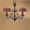 Classic Lighting Majestic Collection 9-in x 29-in Aged Bronze Strass Golden 4-Light Chandelier