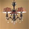 Classic Lighting Majestic Collection 36-in Aged Brass Crystalique Black 6-Light Dinette Chandelier