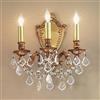 Classic Lighting Chateau Imperial French Gold Crystalique Golden Teak 3-Light Wall Sconce