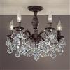 Classic Lighting Chateau Imperial 5-Light Aged Pewter Semi Flush Ceiling Light