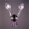 Classic Lighting Inspiration 13-in x 10-in Chrome/Amethyst 2-Light Wall Sconce
