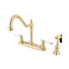 Elements of Design New Orleans Polished Brass Kitchen Faucet With Sprayer