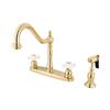 Elements of Design New Orleans Polished Brass Kitchen Faucet With Sprayer