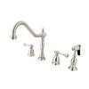 Elements of Design New Orleans Adjustable Satin Nickel Kitchen Faucet With Sprayer