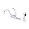 Elements of Design Georgian Chrome Kitchen Faucet With Sprayer