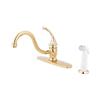 Elements of Design Georgian Polished Brass Kitchen Faucet With Sprayer
