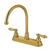 Elements of Design Chicago Polished Brass Kitchen Faucet