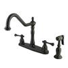 Elements of Design English Vintage Oil-Rubbed Bronze Kitchen Faucet with Sprayer
