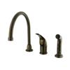 Elements of Design Single Handle Oil-Rubbed Bronze Kitchen Faucet With Sprayer