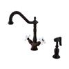 Elements of Design Oil-Rubbed Bronze Kitchen Faucet with Sprayer