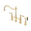 Elements of Design Polished Brass Kitchen Faucet With Sprayer