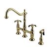 Elements of Design French Country Brass Kitchen Faucet With Sprayer