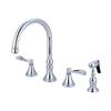 Elements of Design Chrome Two Handle Kitchen Faucet with Sprayer