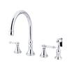 Elements of Design Chrome Two Handle Kitchen Faucet with Sprayer
