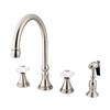Elements of Design Tuscany Satin Nickel Two Handle Kitchen Faucet With Sprayer