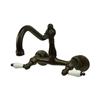 Elements of Design Hot Springs Oil-Rubbed Bronze Wall Mounted Kitchen Faucet