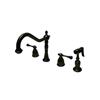 Elements of Design English Country Deck Oil-Rubbed Bronze Two Handle Faucet