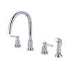 Elements of  Design Concord 11.50-in Chrome Widespread Lever Handle Kitchen Faucet with Sprayer