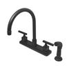 Elements of  Design Claremont 12.5-in Oil Rubbed Bronze Two Handle Kitchen Faucet with Sprayer