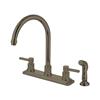 Elements of  Design Concord 12.5-in Satin Nickel Two Handle Kitchen Faucet with Sprayer