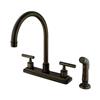 Elements of  Design Manhattan 12.50-in Oil Rubbed Bronze Two Handle Kitchen Faucet with Sprayer