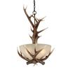 Cascadia Yoho 3-Light 19.5-in Bronze Rustic Antler Bowl Pendant Light