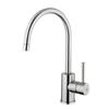 WS Bath Collections Steel Single Lever Kitchen Faucet with Swivel Spout