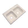 Dekor Ashfield 22-in x 33-in Candlelyght Double Bowl Kitchen Sink