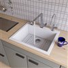ALFI brand 24-in White Drop-In Single Bowl Kitchen Sink