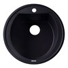 ALFI brand 20-in Black Drop-In Round Granite Composite Kitchen Sink